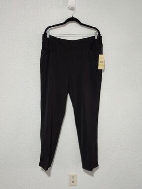 Women's Staright Leg Black Trouser Size 14 Office  Career Wear Minimalist NWT